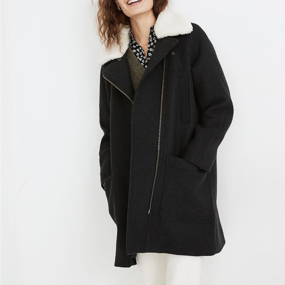Madewell Eldridge Zip Coat in Insuluxe Fabric
